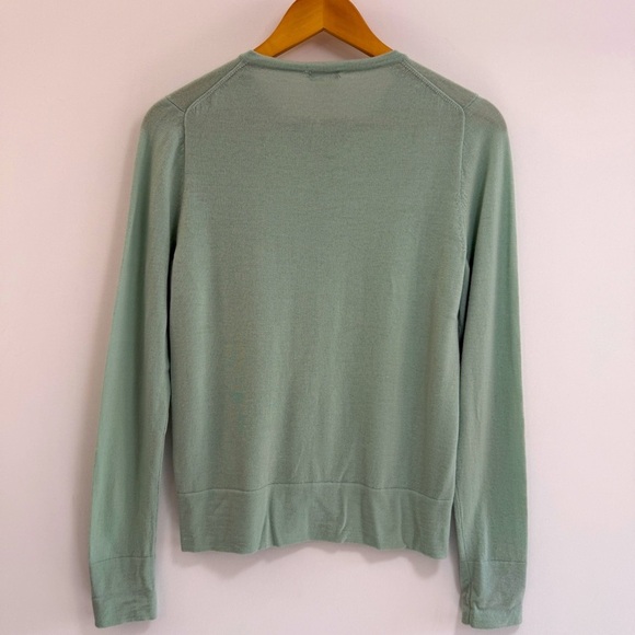 J. Crew Floral Appliqué Jackie Cardigan Mint Green Medium - Picture 6 of 6